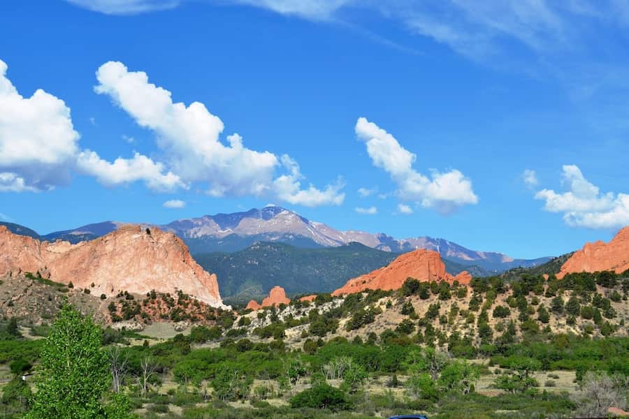the beautiful landscape of the garden of the gods