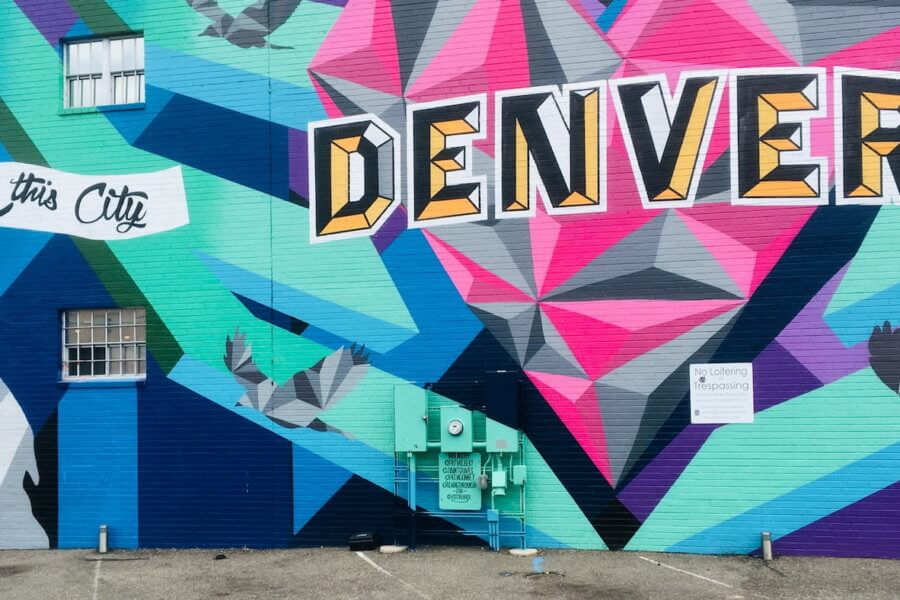 a mural in downtown denver colorado