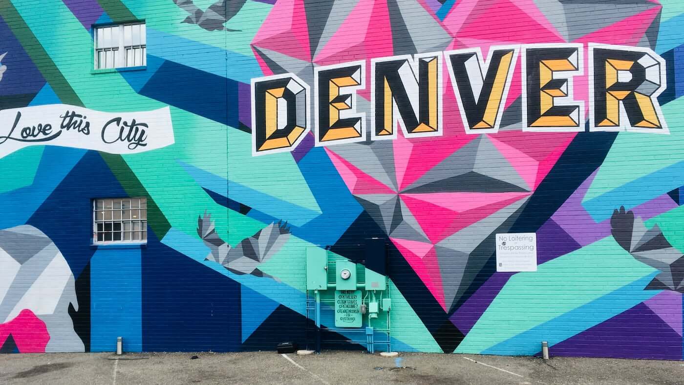 a mural in downtown denver colorado