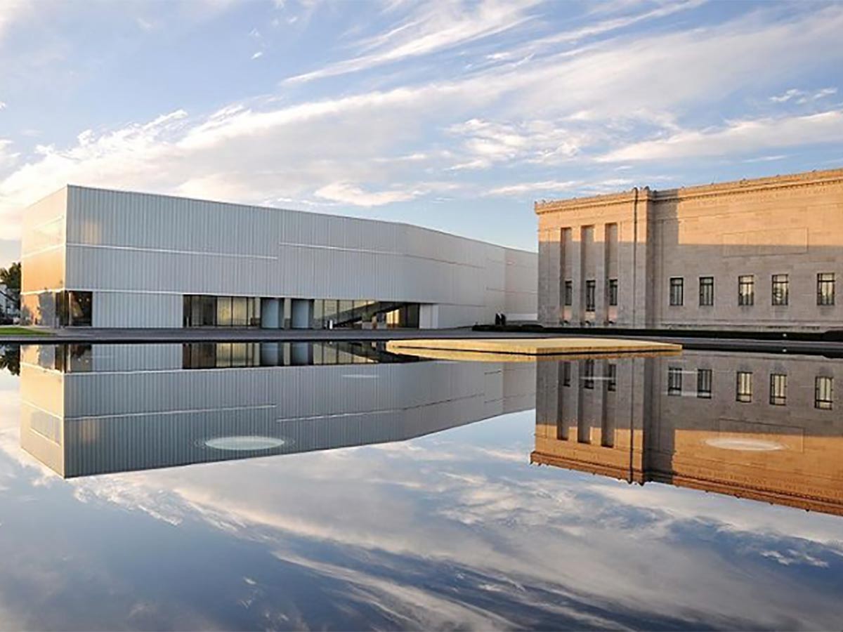 the nelson-atkins museum of art and the newer bloch building addition