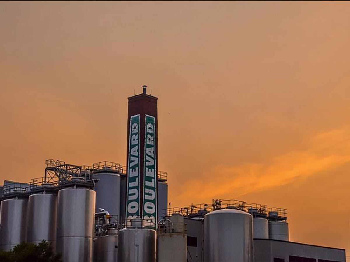 a tower at the boulevard brewing company