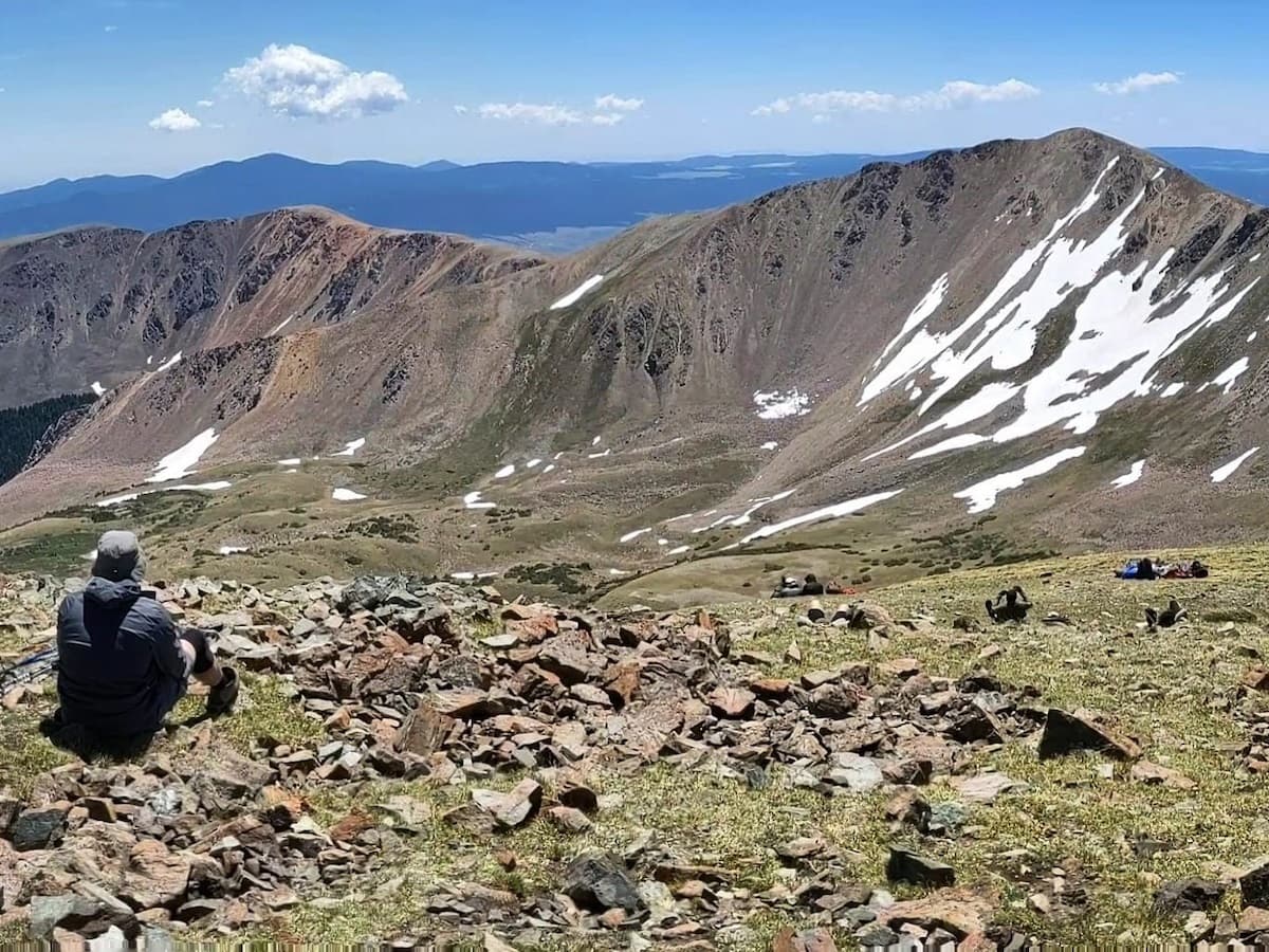 a view from the top of wheeler peak