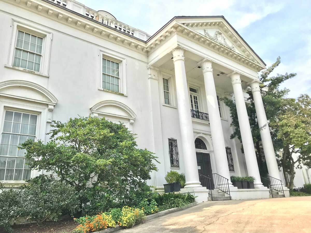 an exterior view of the governors mansion