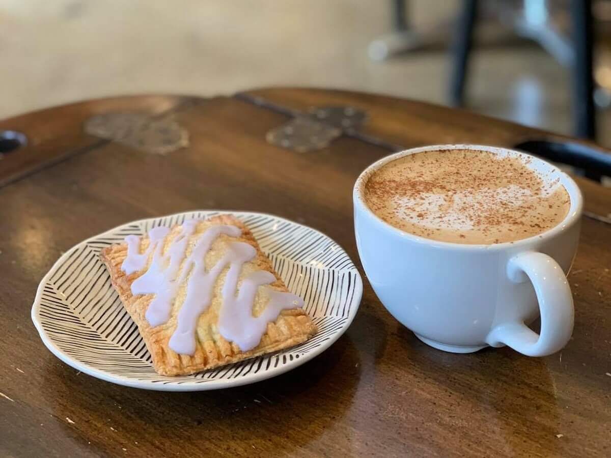 coffee and pastries on a table at guillermo's coffee in little rock, arkansas