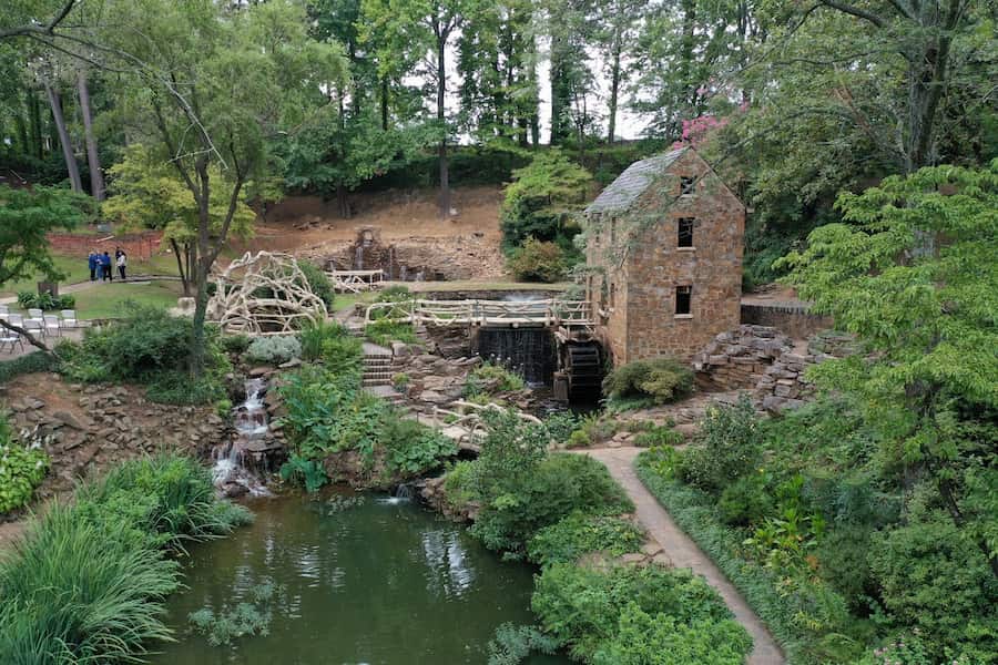 a landscape view of the old mill in north little rock arkansas