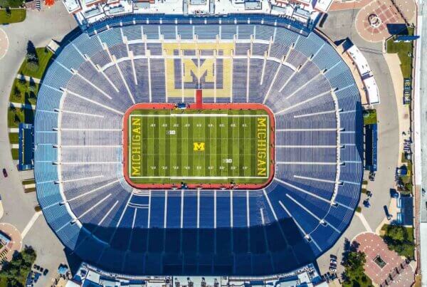 the university of michigan football stadium in ann arbor, michigan