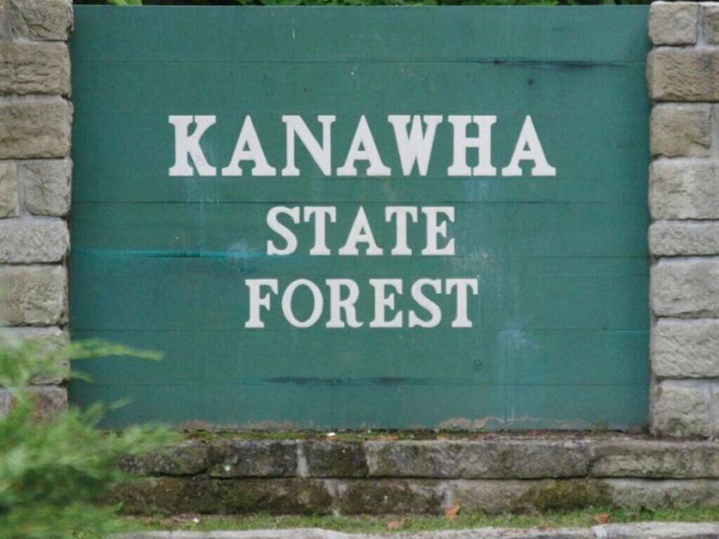 Sign for Kanawha State Forest
