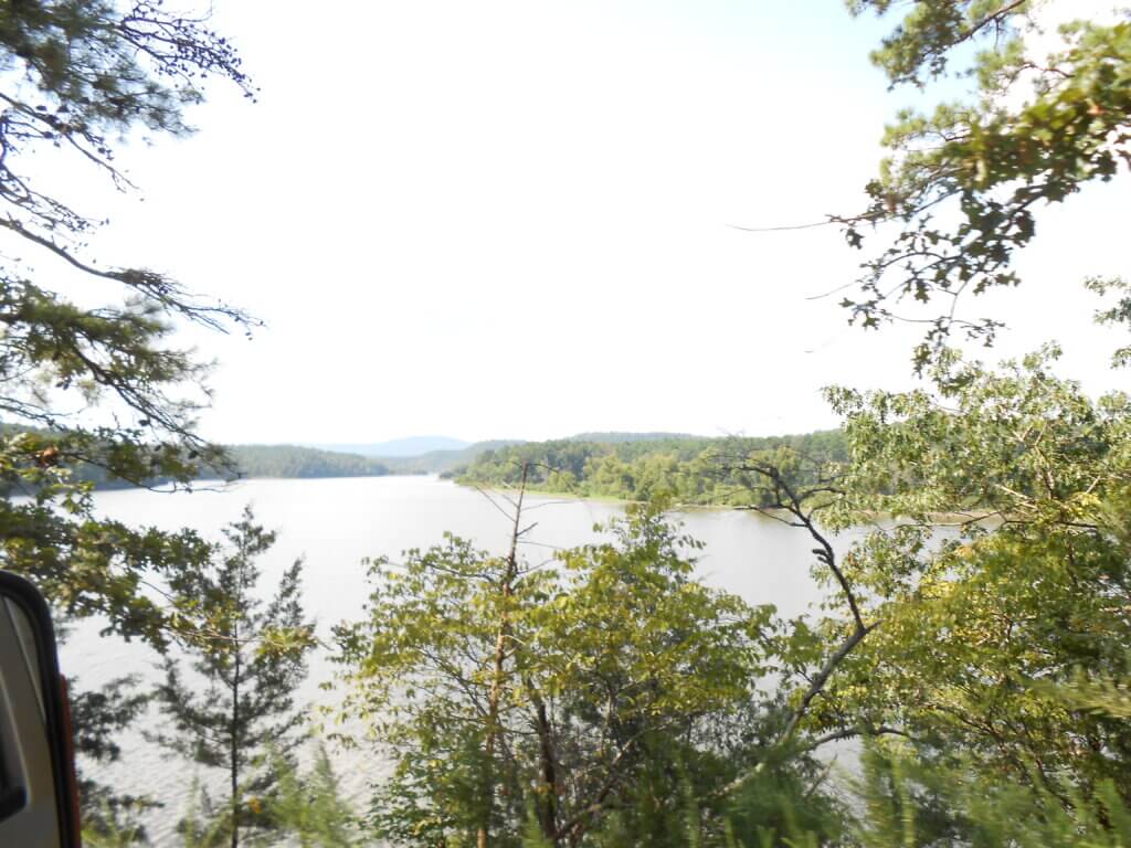 View of Lake Ouachita from a trail