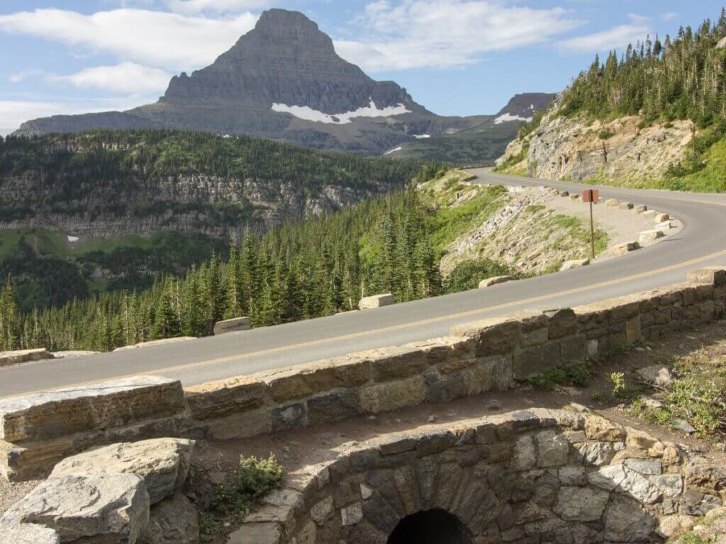 View of Going To The Sun Road Bridge