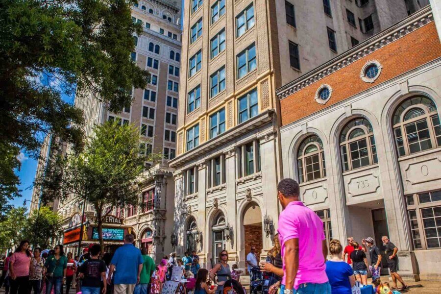 a downtown street party in augusta, georgia