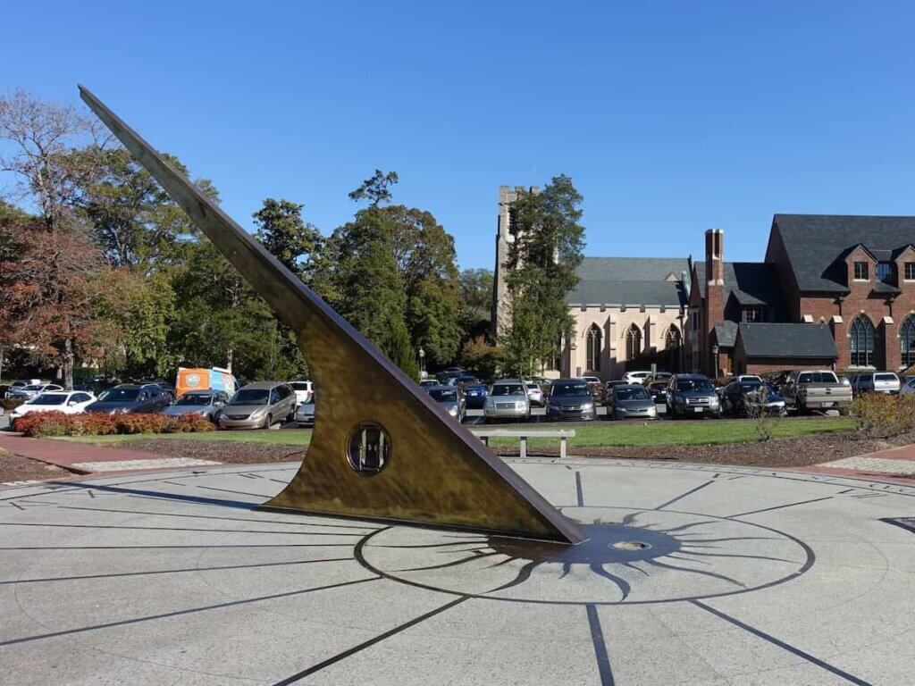 a sundial at the morehead planetarium and science center