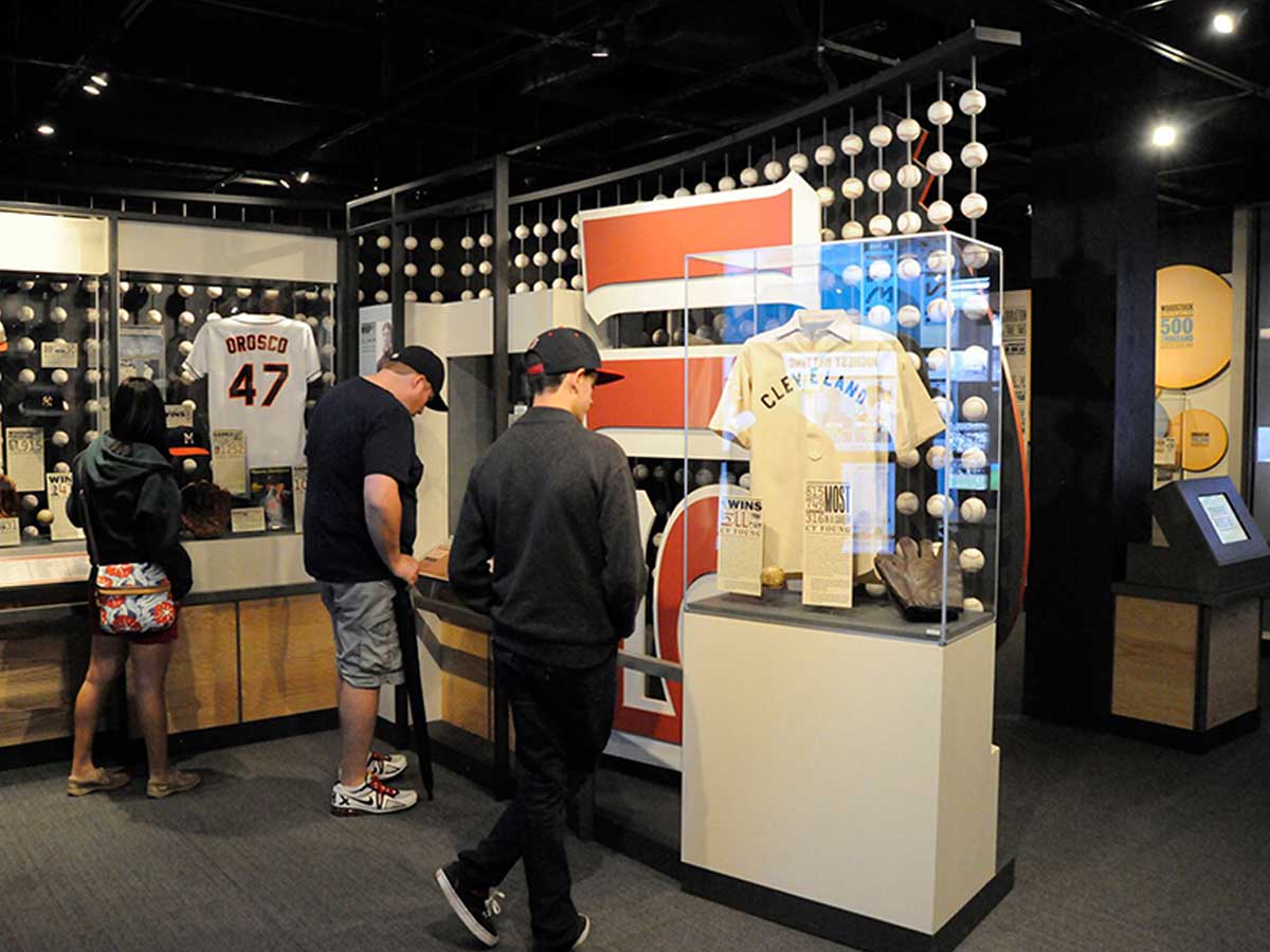an exhibit at the National Baseball Hall of Fame