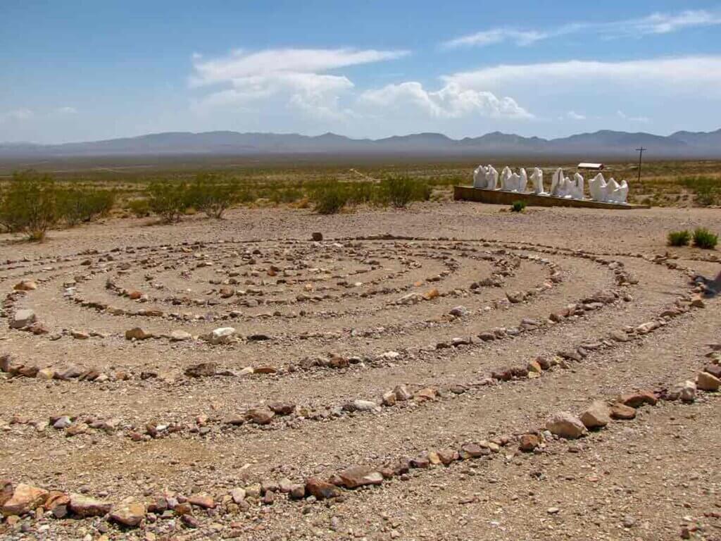 Rock maze at Laughling, Nevada Labyrinths