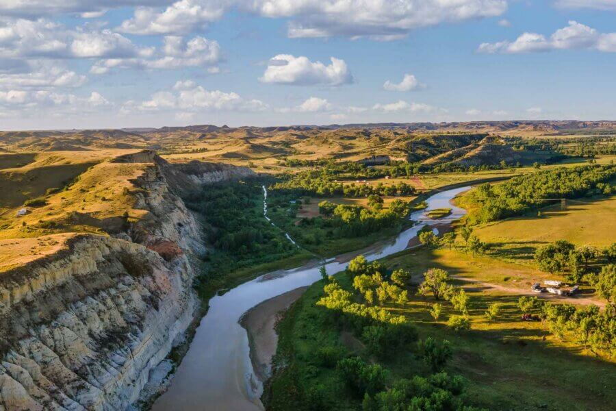 Aerial view of Sully Creek