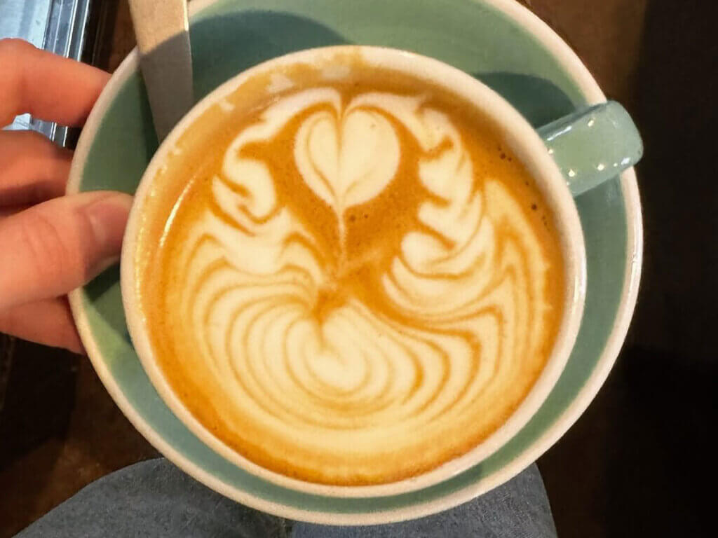 Latte art from Ugly Duck Coffee - Rochester, NY