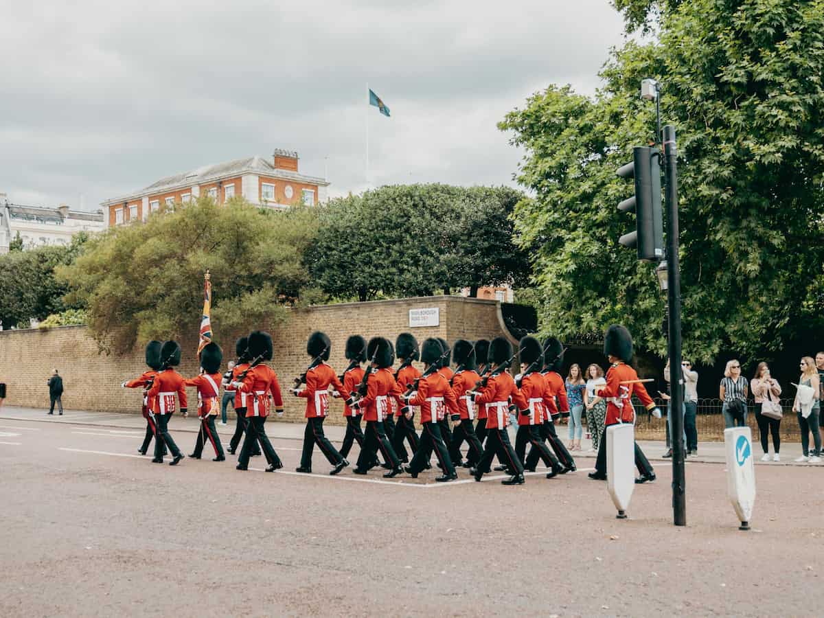 the changing of the guard in london, england