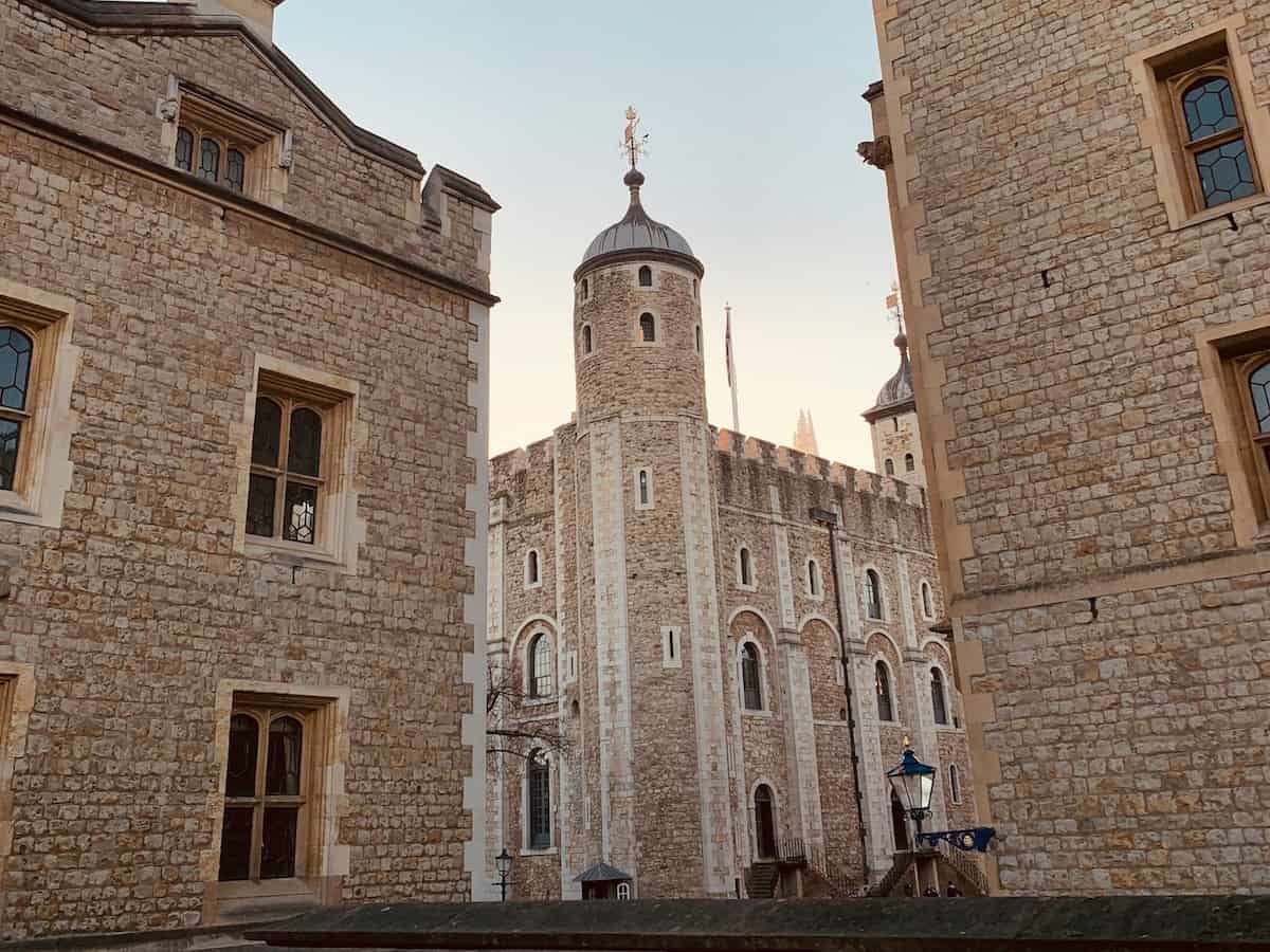 a close up view of the white tower of the tower of london
